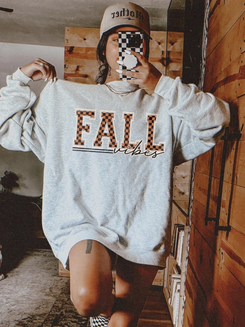 Fall Vibes Graphic Sweatshirt - Heather Gray